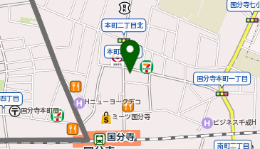 国分寺市本町2ー11-5 矢野ビル 国分寺駅前矢野ビルみんちゅう駐輪場の地図画像