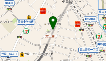 渋谷区代官山町13-1 ログロードみんちゅうバイク駐車場の地図画像