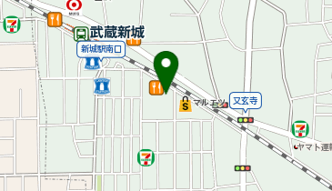 神奈川県川崎市中原区新城1丁目2-28 横浜銀行新城支店営業時間外の地図画像