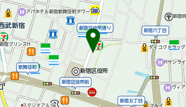 新宿区歌舞伎町1丁目2-9【日貸】自転車みんちゅう駐輪場の地図画像