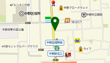 中野区中野5-66-4 風月堂中野ビル日貸し駐輪場の地図画像