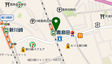 川崎市幸区鹿島田1-17-8 エキスト鹿島田 日貸の地図画像