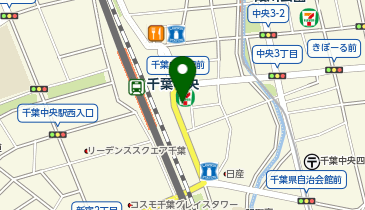 千葉市中央区本千葉町7-1 T&lsquo;s BRIGHTIA千葉中央 1日貸し駐輪場の地図画像