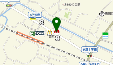 横須賀市衣笠栄町1丁目15 横浜銀行衣笠支店の地図画像