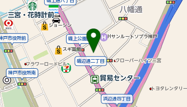 神戸市中央区磯辺通り2丁目1-12 【日貸】三宮みんちゅう駐輪場の地図画像