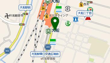 鎌倉市大船1-11-23 【日貸】上木ビル自転車駐輪場の地図画像