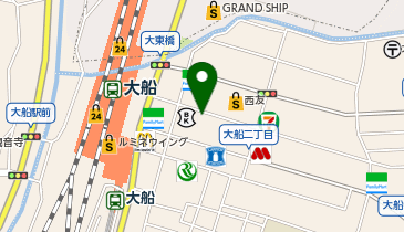 鎌倉市大船1-24-10 【日貸】第3ウエキビル 自転車駐輪場の地図画像