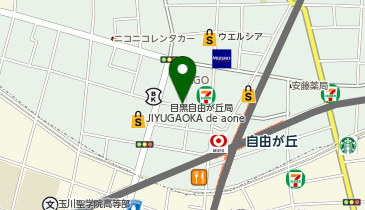 目黒区自由が丘2丁目10-9 出会いの小路みんちゅうバイク駐車場(1日貸)の地図画像