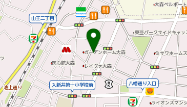 大田区大森北1-13-15 【1日貸】ステージファースト大森駅前 自転車駐輪場の地図画像