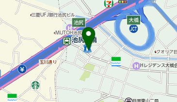 目黒区東山3-3 みずほ銀行池尻大橋東口原付バイクの地図画像