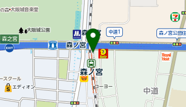 大阪市東成区中道1丁目1-38 JR西日本森ノ宮駅前みんちゅう駐輪場【1日貸】の地図画像