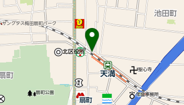 大阪市北区天神橋4丁目24番19外2筆 天満駅前みんちゅう駐輪場【日貸し】の地図画像