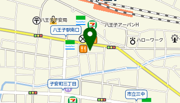 八王子市子安町1-3-12 みずほ銀行八王子南口支店前駐輪場の地図画像