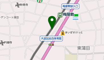 大田区蒲田2-26 京急梅屋敷第1みんちゅう駐輪場の地図画像