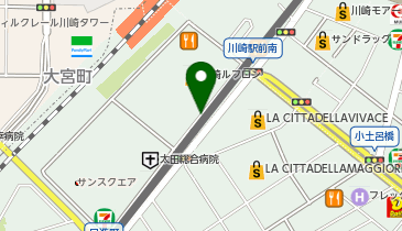 川崎市川崎区日進町28 京急川崎駅前高架下みんちゅう駐輪場の地図画像