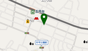 川崎市麻生区五力田1-19 オダクル五月台第2 原付バイク用の地図画像