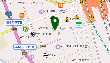 さいたま市大宮区桜木町1-407 ラカータ大宮駅前店みんちゅう駐輪場の地図画像