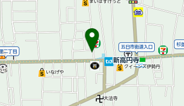 杉並区高円寺南3丁目1-1 みずほ銀行高円寺支店みんちゅう駐輪場の地図画像