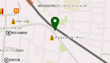 足立区西新井栄町2丁目1-2 TOBUPARK西新井駅駐車場みんちゅう駐輪場の地図画像