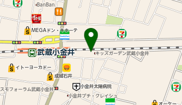 小金井市本町1-19-5 武蔵小金井駅南口_自転車日貸しの地図画像