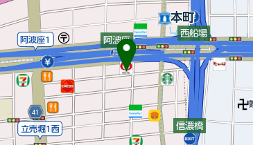 東洋カーマックス MUFG信濃橋・大阪西駐輪場の地図画像