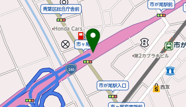 市が尾駅駐輪場の地図画像