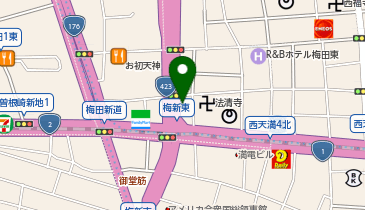 キタエリア 梅新東交差点北東 自転車駐車場の地図画像