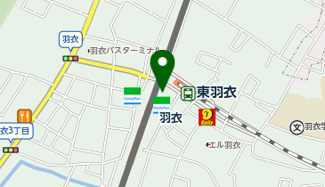 イコーネ羽衣自転車専用駐車場の地図画像