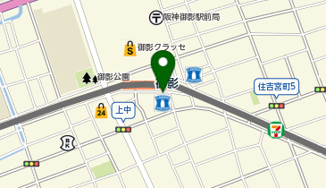 サイカパークVIERRA御影駐車場の地図画像