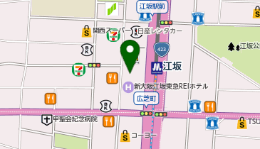 サイクルパーク カリーノ江坂24時間自転車専用駐輪場の地図画像