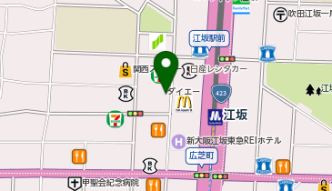 ダイエー江坂駅前店24時間自転車駐車場の地図画像