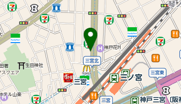 フラワーロード西(南側)駐輪場の地図画像