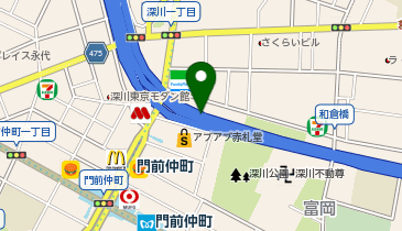 江東区立門前仲町駅自転車駐車場の地図画像