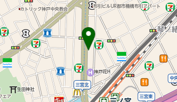 フラワーロード東(北側)駐輪場の地図画像