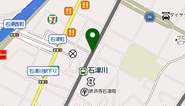 (堺市営)石津川駅前自転車等駐車場の地図画像