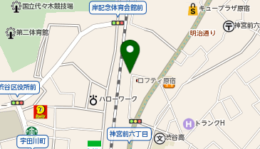 サイカパーク 渋谷区 神宮通り自動二輪車等駐車場の地図画像