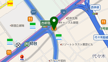 サイカパーク 渋谷区 初台東自動二輪車等駐車場の地図画像