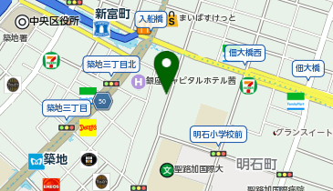 中央区立入船橋駐輪場の地図画像