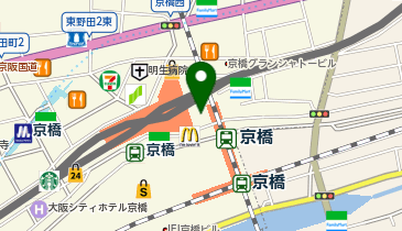 大阪城北詰駅・京橋駅自転車駐車場の地図画像