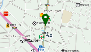 地下鉄今里駅自転車駐車場の地図画像