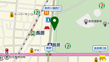 地下鉄長居駅自転車駐車場の地図画像