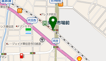 東部市場前駅自転車駐車場の地図画像