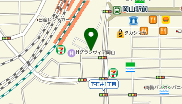 岡山駅東口駐輪場の地図画像