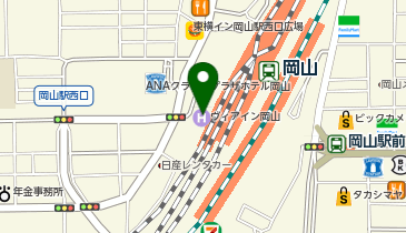 岡山西口駅ビル駐輪場の地図画像
