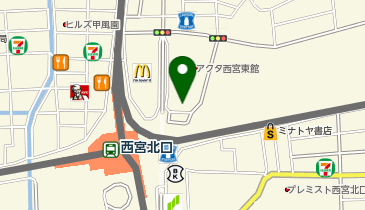 【西宮市】阪急西宮北口北東第1駐輪場の地図画像