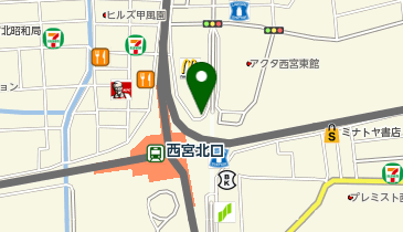 【西宮市】阪急西宮北口北東第2バイク駐車場の地図画像