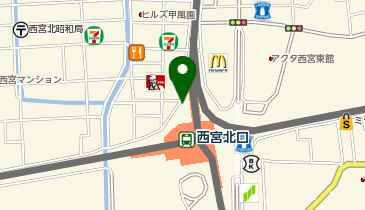 【西宮市】阪急西宮北口北西第1駐輪場の地図画像