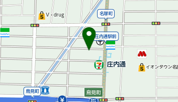 庄内通西駐輪場の地図画像