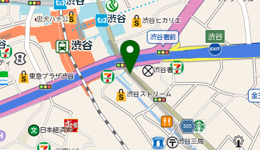 渋谷駅東口地下自転車駐輪場の地図画像