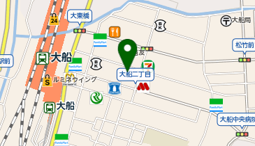 三井住友銀行大船支店お客さま駐輪場の地図画像